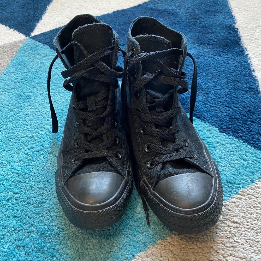 High Top Converse All Black